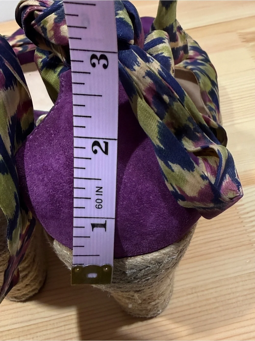 UGG Lucianna Marrakech Silk Tie Espadrille Wedges - Purple/Multi